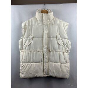 Women's Altar’d State White Puffer Vest Size L